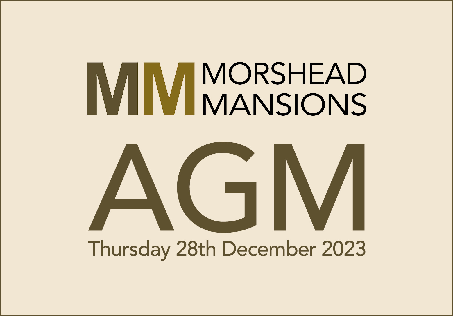 Notice of the Morshead Mansions 2023 AGM