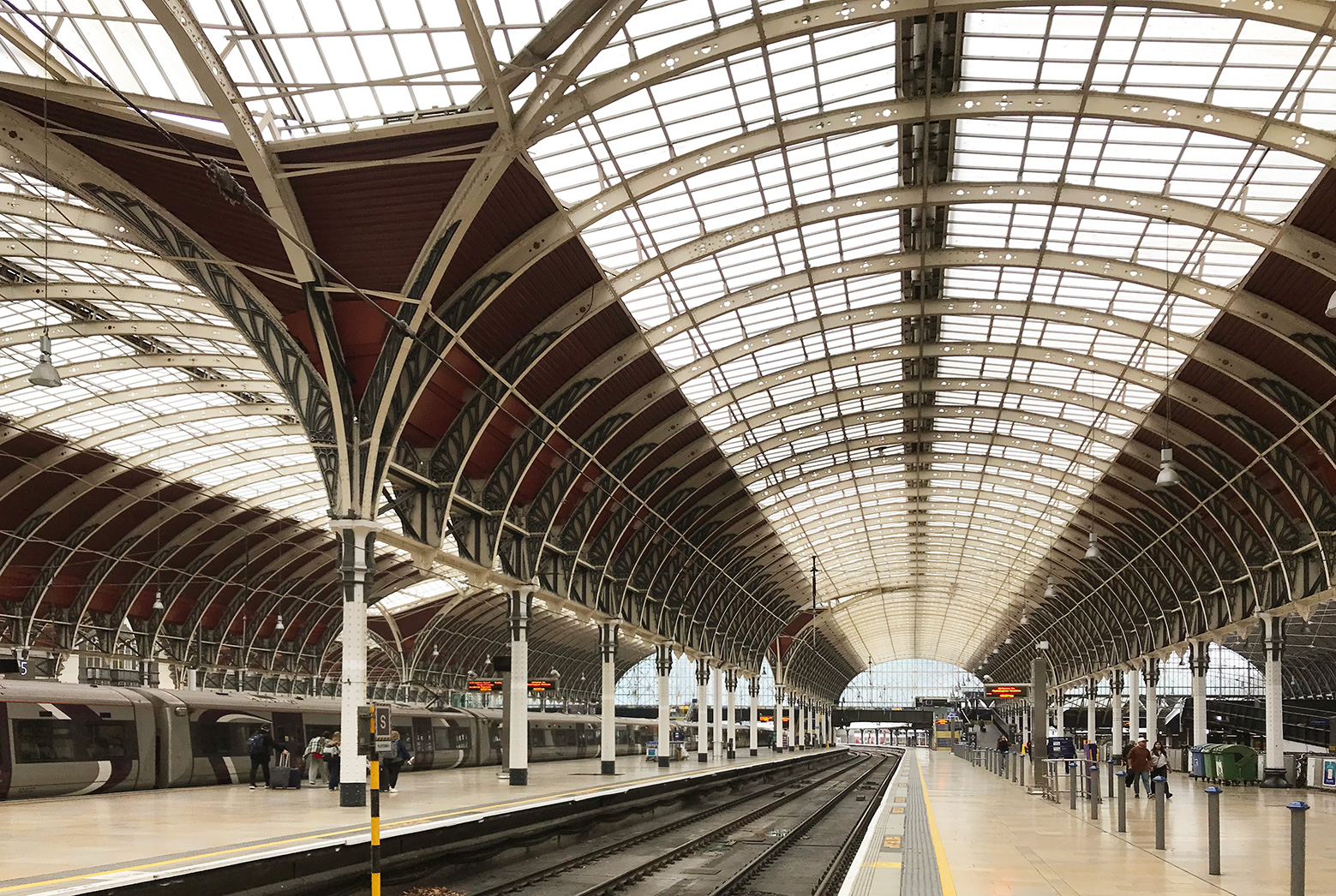 The history of Paddington Station shows Brunel's Glass and wrought iron roof