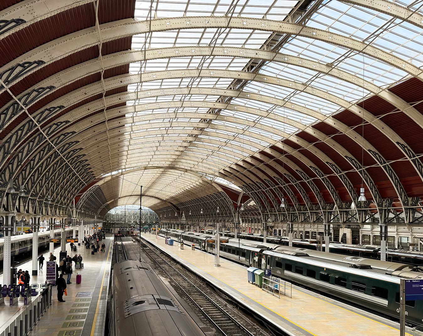 The History of Paddington station is centred around Brunel's glass and wrought iron roofing