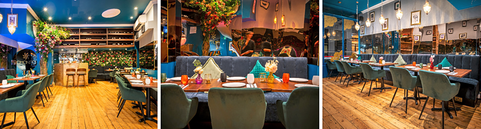 A sample of the vibrant interiors at Chakra
