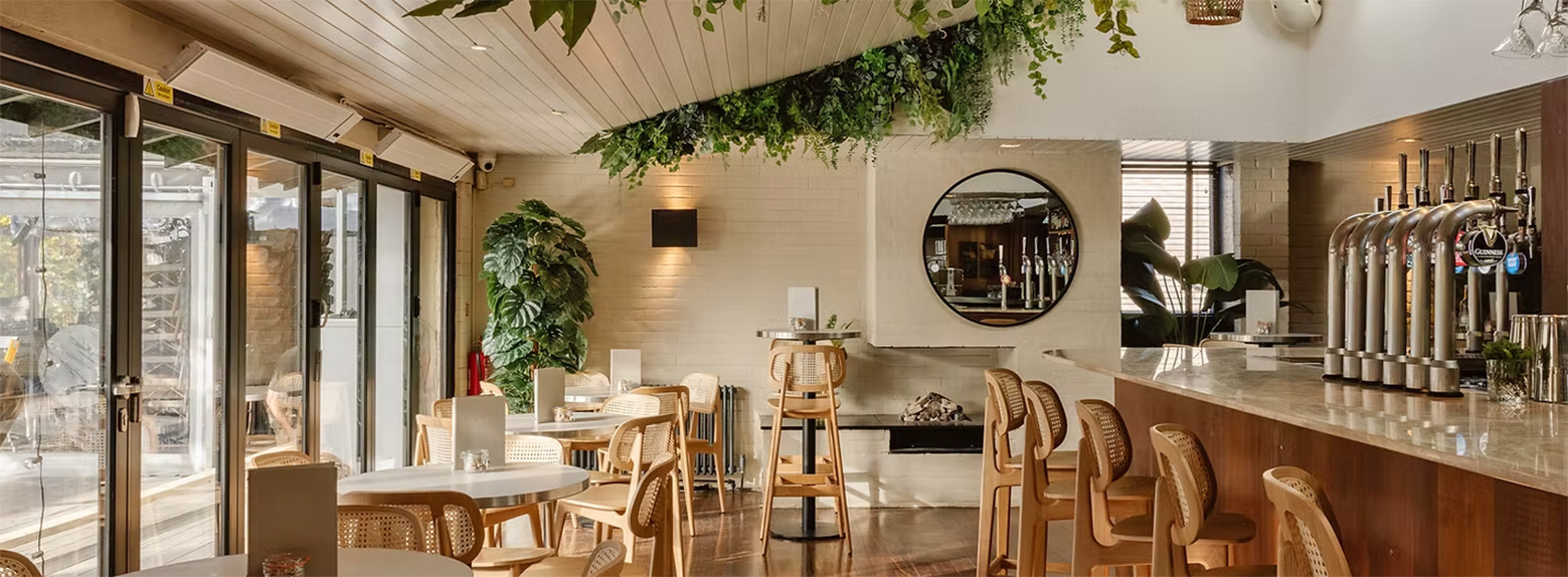 The interior style of The Waterway Restaurant