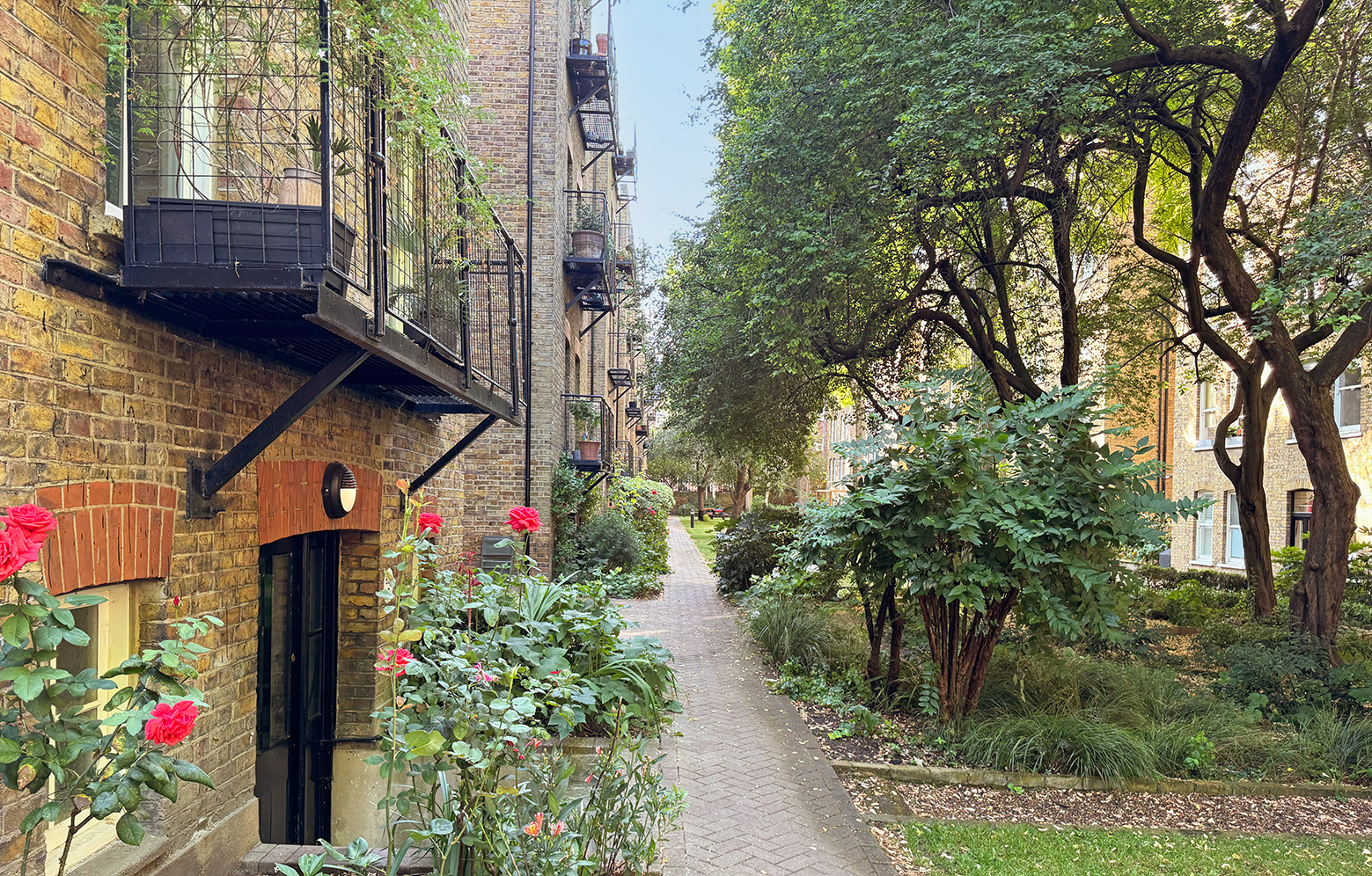 The Morshead Mansions communal garden