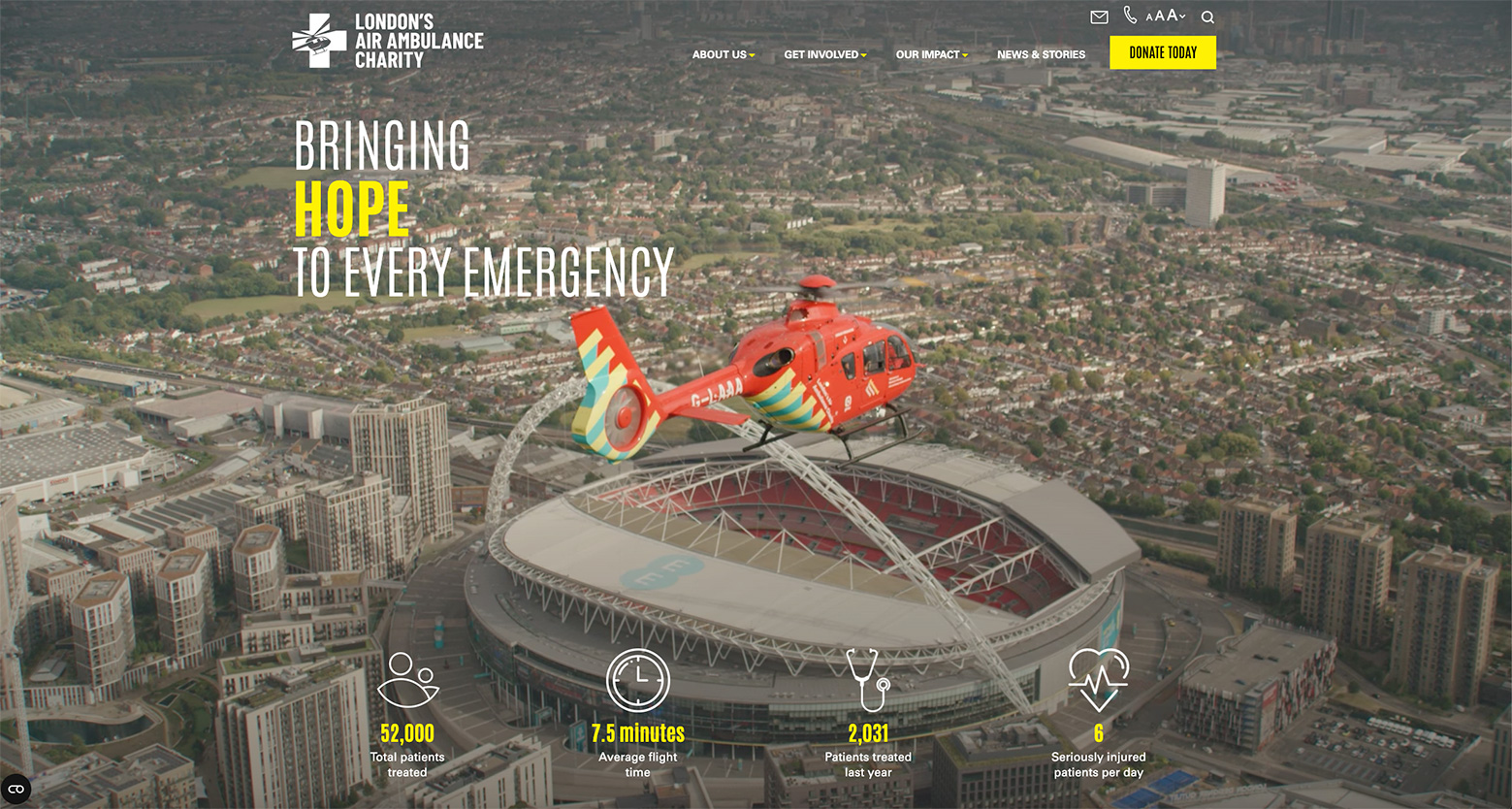 London’s Air Ambulance above the London skies