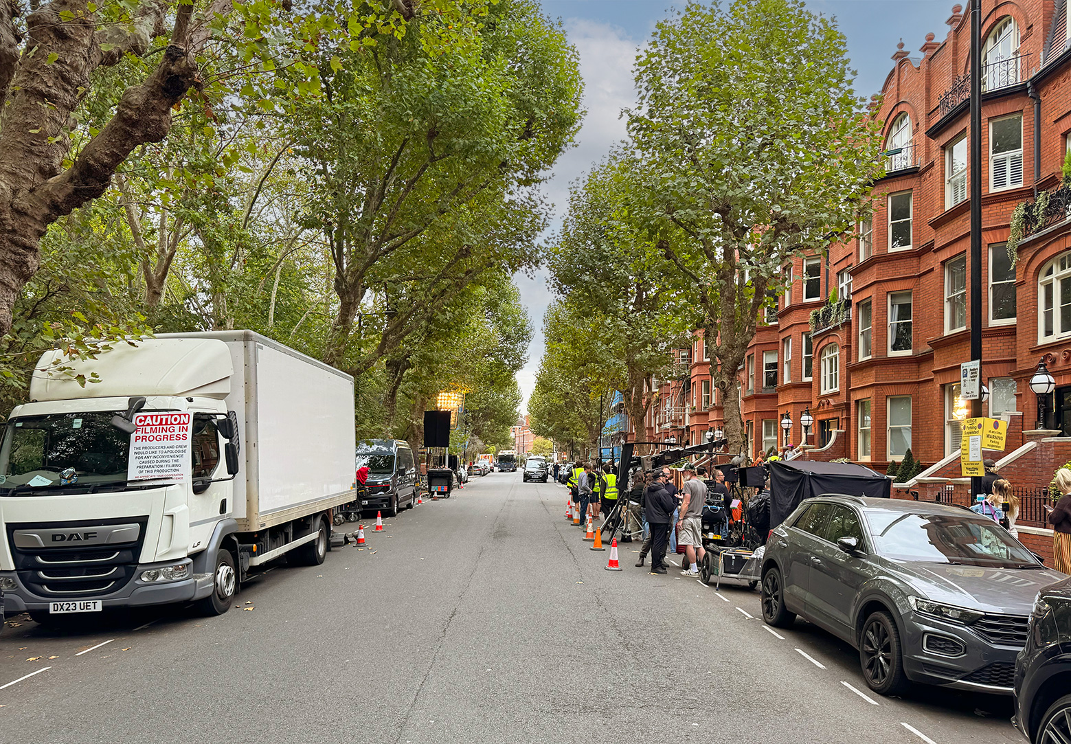 A view of Morshead Mansions during recent filming