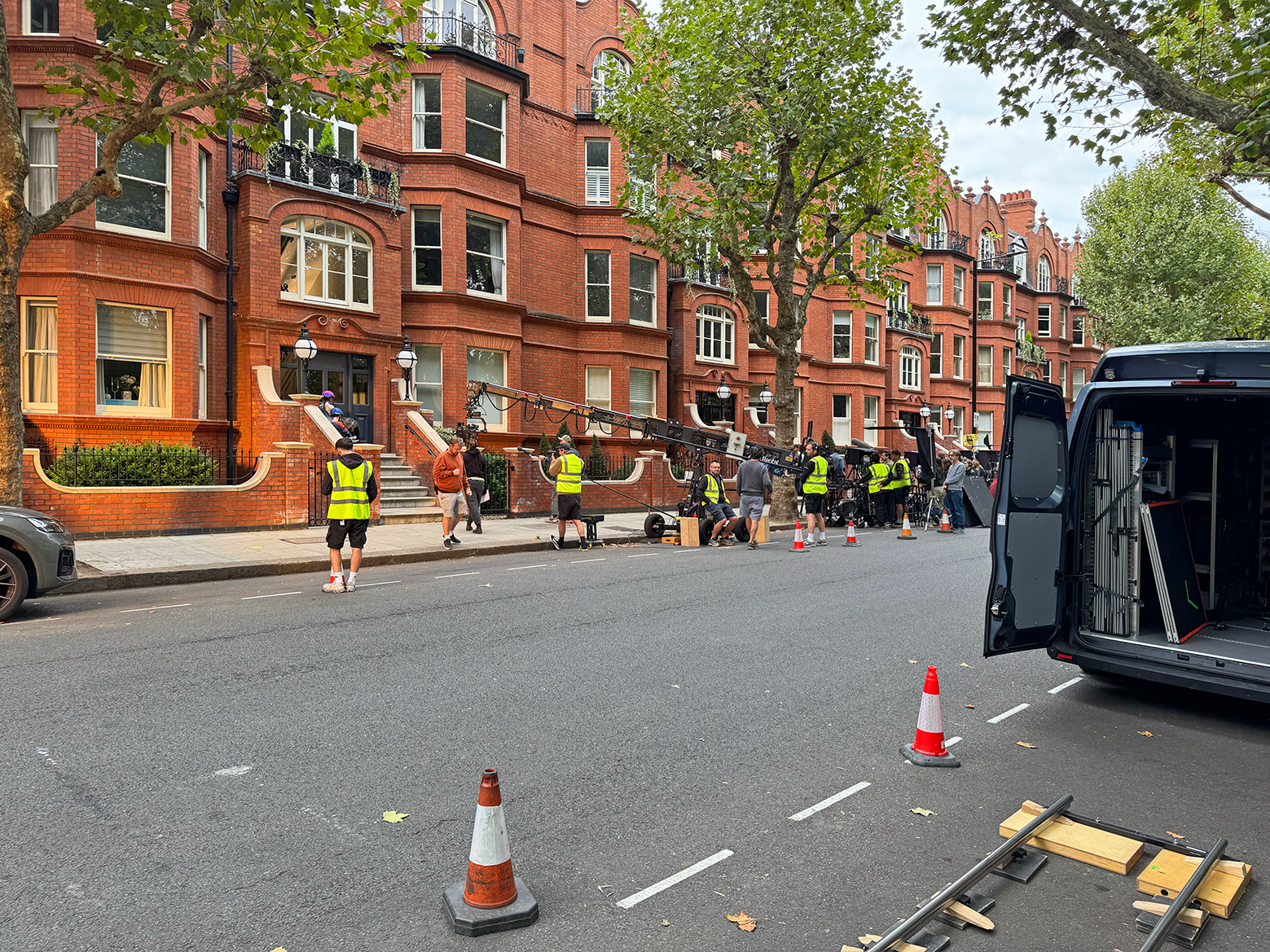 A view of Morshead Mansions during recent filming